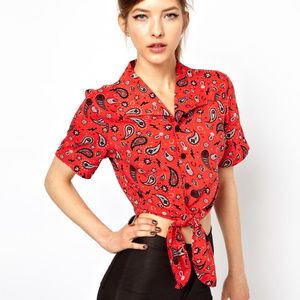 Fred Perry Amy Winehouse Foundation Crop Top US 4